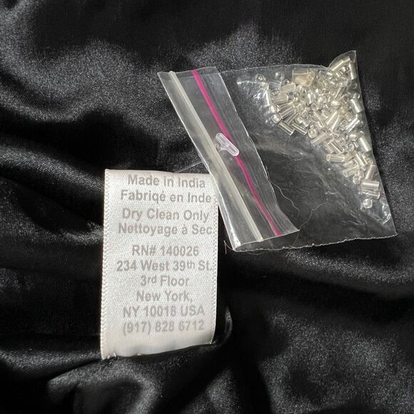 Parker NWD Beaded Black Mini Dress‎ Size S* - Picture 6 of 8